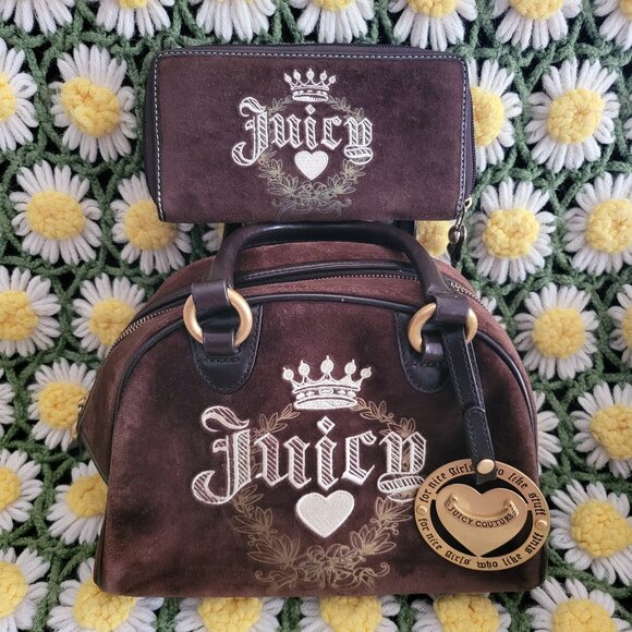 Juicy Couture Handbags - Juicy Couture 'Juicy' Bowler Bag + Wallet